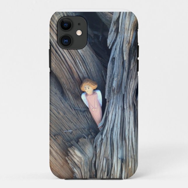 11 Ange sculpté dans le coque iphone de l'arbre (Dos)