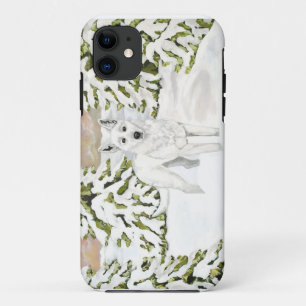 11 Berger blanc allemand Coque iphone de neige hivern