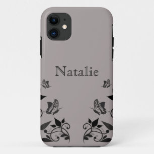 11 Beurre d'ébène Floral BT iPhone 5 Coque