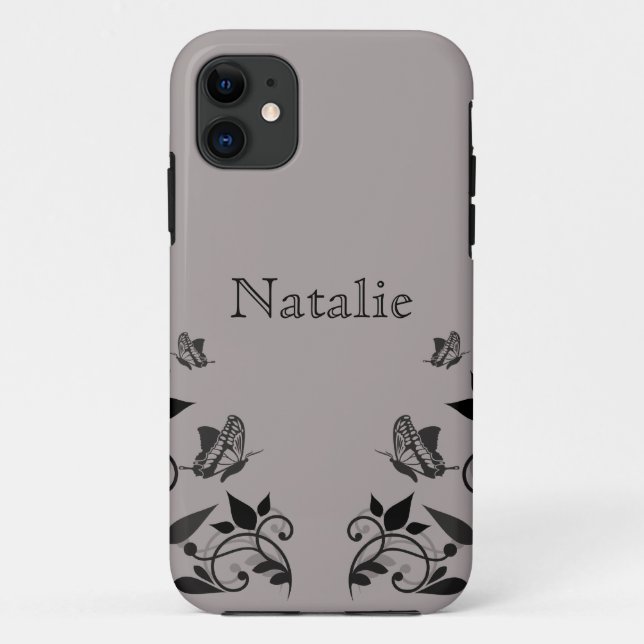 11 Beurre d'ébène Floral BT iPhone 5 Coque (Dos)