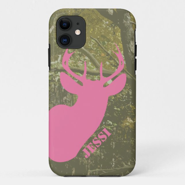 11 Chasse Camo & Pink Deer Head iPhone 5 Coque (Dos)