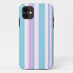11 Chic rose, Turquoise, White Stripe iPhone 5 Coque