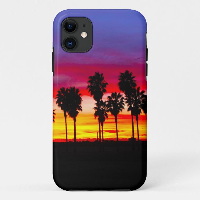 11 Coque iphone 4 4S 5 de palmiers de plage de la (Dos)