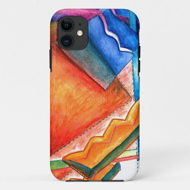 11 Coque iphone abstrait d'amusement d'hiver (Dos)
