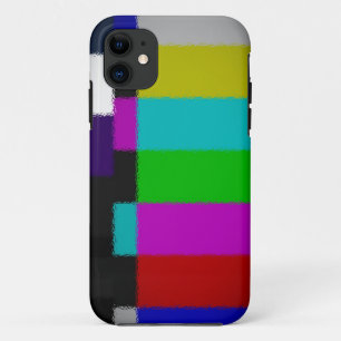 11 Coque iphone brouillé d'écran d'essai de TV