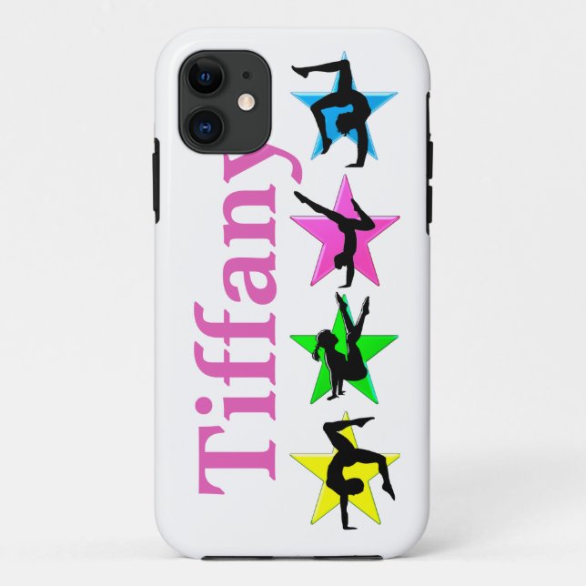 11  COQUE IPHONE COLORÉ DE GYMNASTIQUE PERSONNALISÉ (Dos)