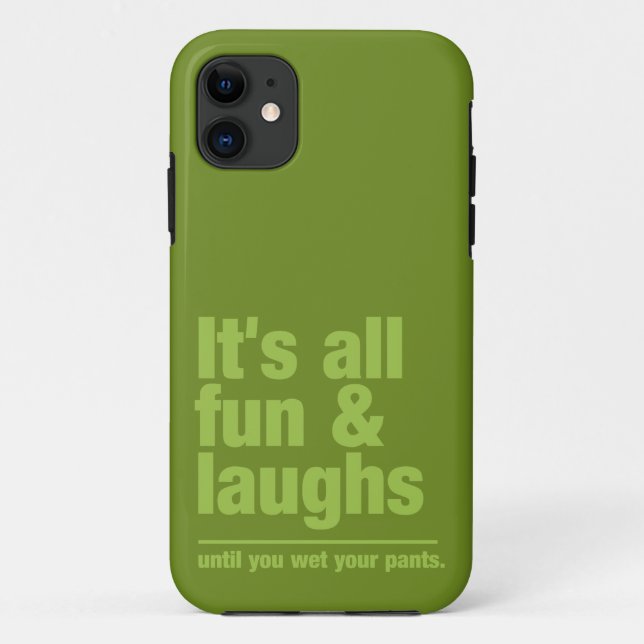 11 Coque iphone couleur personnalisé FUN & LAUGHS (Dos)