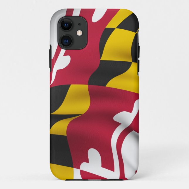 11 Coque iphone de drapeau du Maryland (Dos)