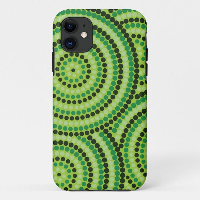 11 Coque iphone de peinture numérique autochtone (Dos)
