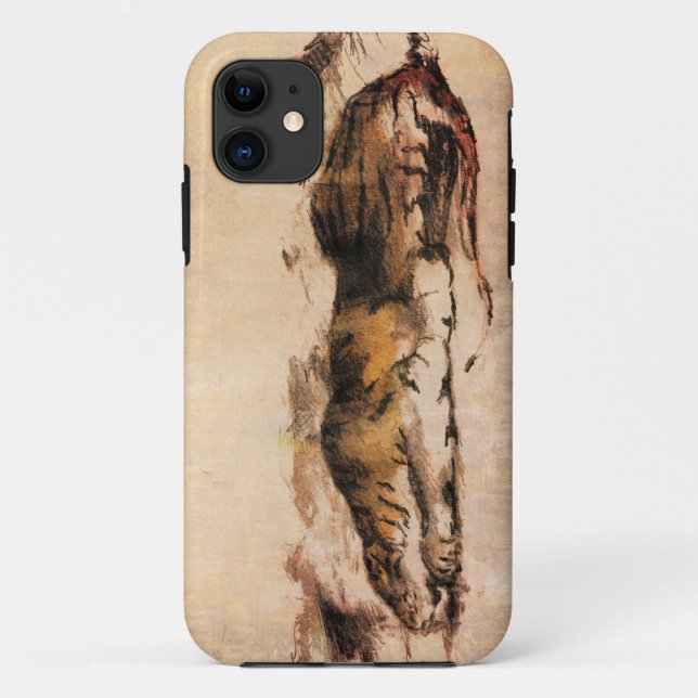 11 coque iphone de tigre couché (Dos)