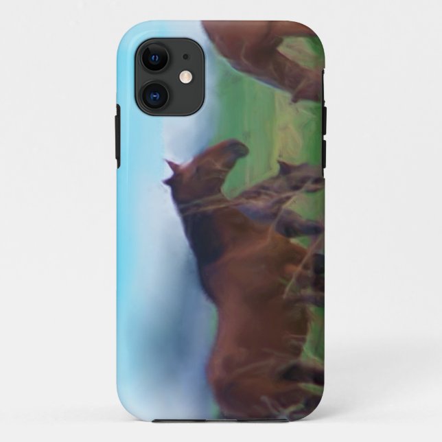 11 Coque iphone des Chevaux sauvages (Dos)