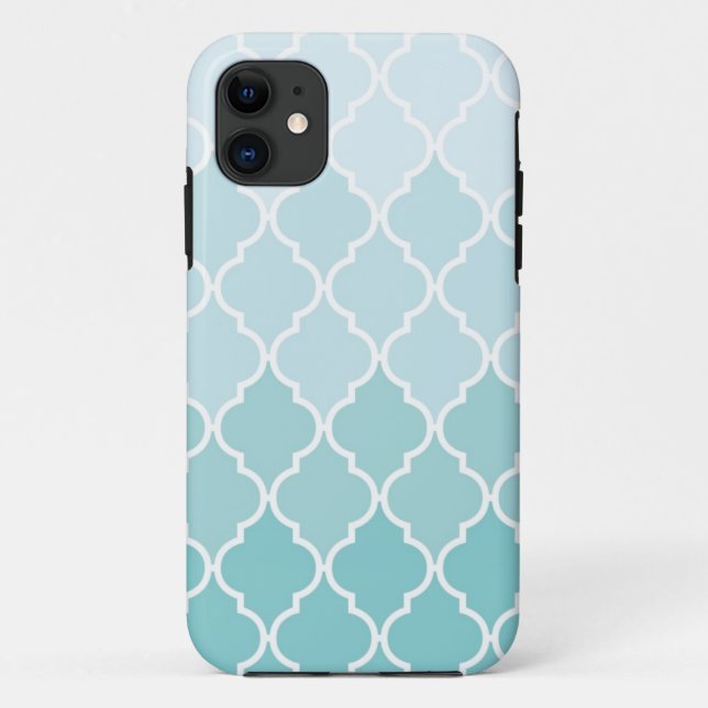 11 Coque iphone d'Ombre Quatrefoil (Dos)