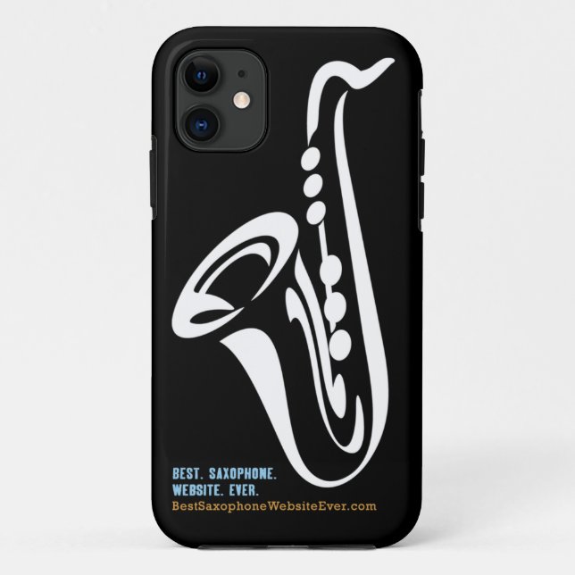 11 Coque iphone illustré de saxophone (Dos)