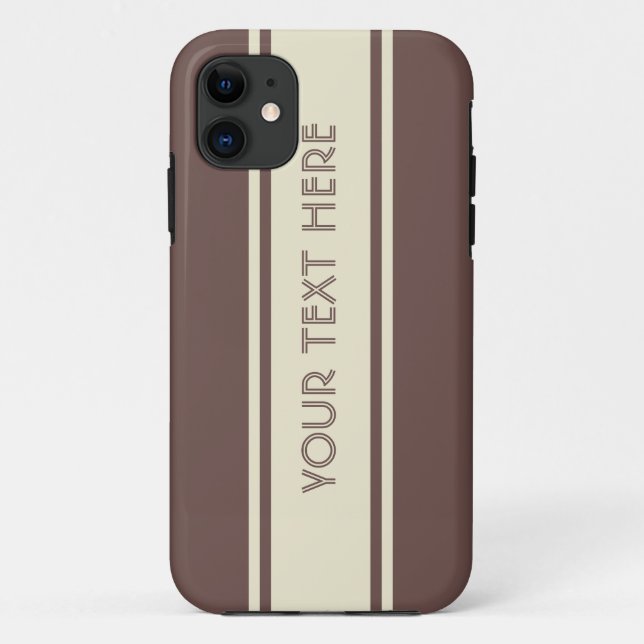 11 Coque iphone large de coutume de rayures (Dos)