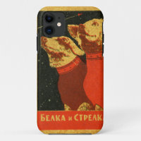 Coque iphone russe de chien de l'espace