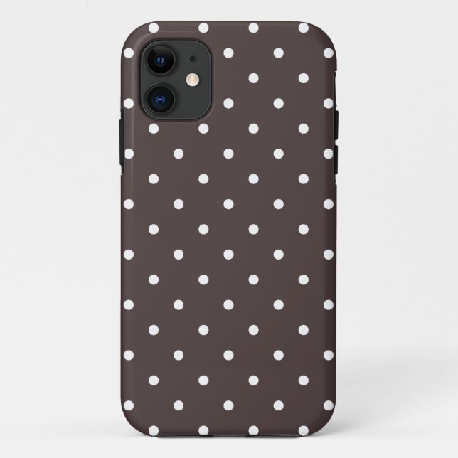 11 Coque Polka Dot de 50° Brown pour iPhone 5 (Dos)