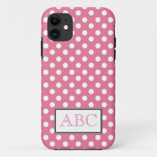 11 Coque Polka Dot Pink & White iPhone 5