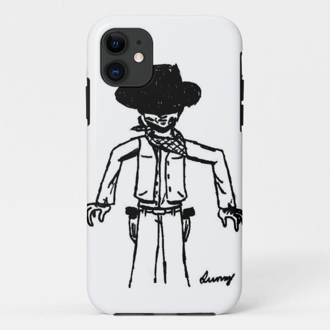 11 Cowboy Sketch iPhone 5 Coque (Dos)