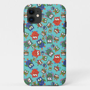 11 Custom Cute Owls iPhone 5 Coque : Rouge, Bleu, Ver