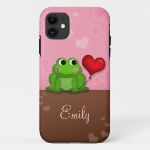 11 Cute Froggy Heart Balloon iPhone 5 Coque
