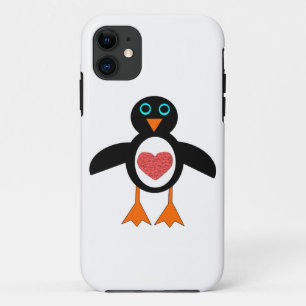 11 Cute Love Coeur Penguin coque iphone