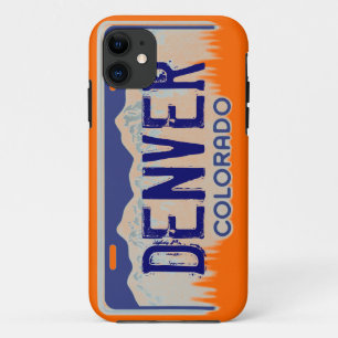 11 Denver Colorado orange bleu licence iphone 5 coque