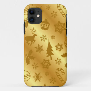 11 Élégant coque iphone d'impression Gold Christmas