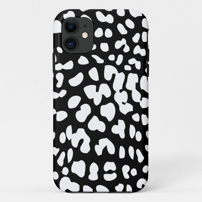 11 Empreinte de léopard noir et blanc iPhone 5 Coque (Dos)