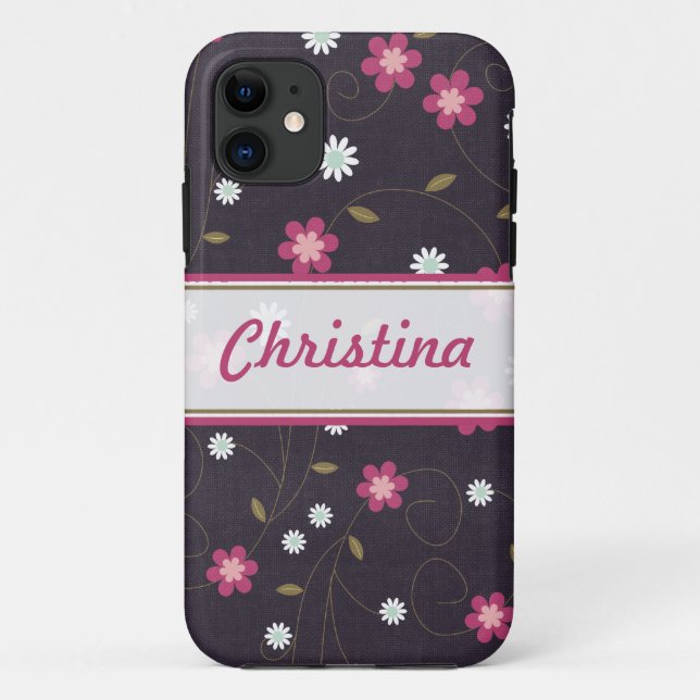 11 Fleurs roses iPhone 5 Mate à peine là™ Coque (Dos)