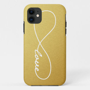 11 Gold & White Love Infinity coque iphone