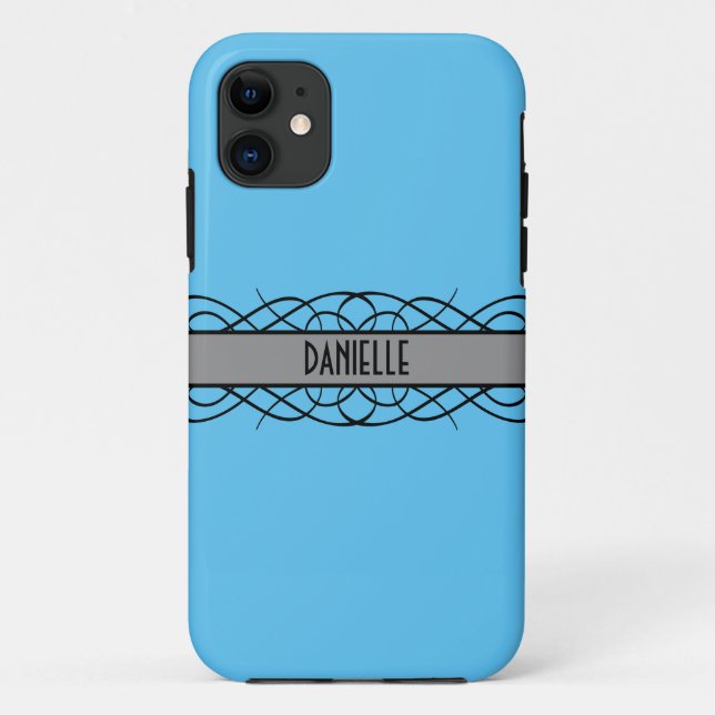 11 Gris Déco Flourish iPhone 5 Tough Xtreme Coque (Dos)