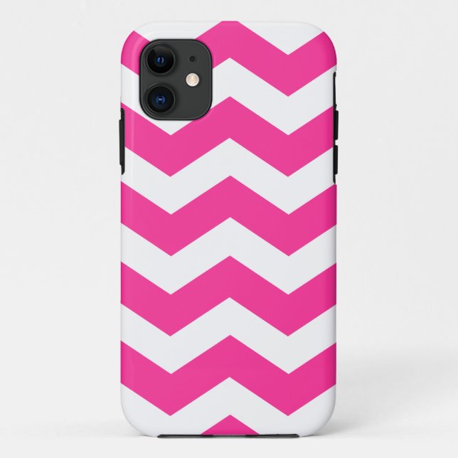 11 Hot rose Chevron Coque Savvy iPhone 5 Coque (Dos)