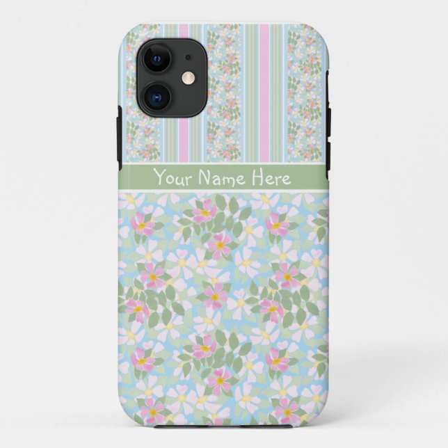 11 iPhone 5/5s Coque-Mate Coque Dogroses roses, Strip (Dos)