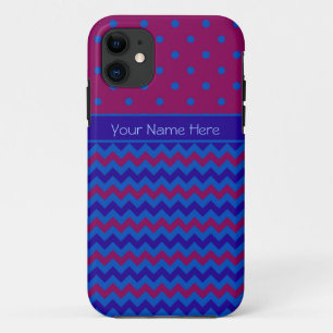 11 iPhone 5/5s Coque : Personnalisez les Chevrons Ble