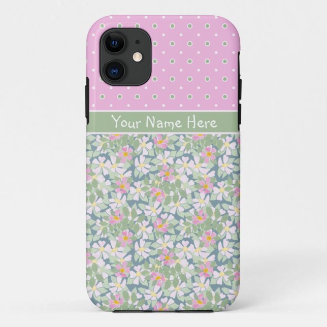 11 iPhone 5/5s Xtreme Coque : Dogroses et Pois (Dos)