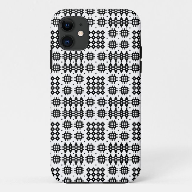 11 iPhone 5/5s Xtreme Coque noir blanc gallois tapiss (Dos)