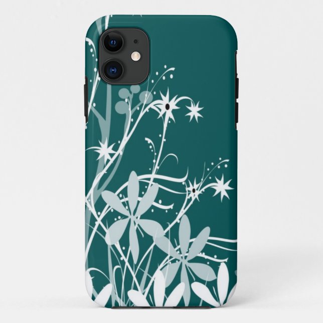 11 Iphone turquoise Spring Flowers 5 Coque (Dos)