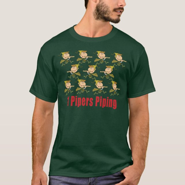 11 joueurs de pipeau sifflant des T-shirts (Devant)
