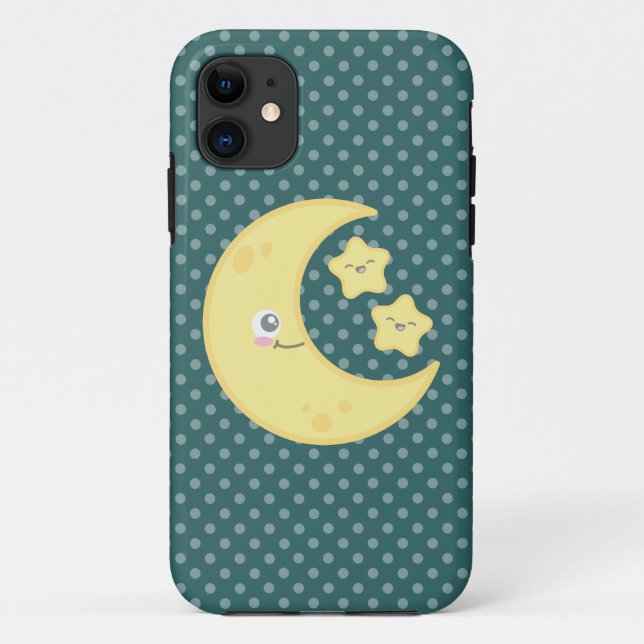 11 Kawaii Moon et coque iphone des étoiles (Dos)