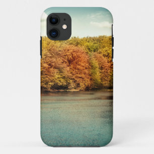 11 Lac Forêt Arbres Monogramme d'eau IPHONE 5 Coque