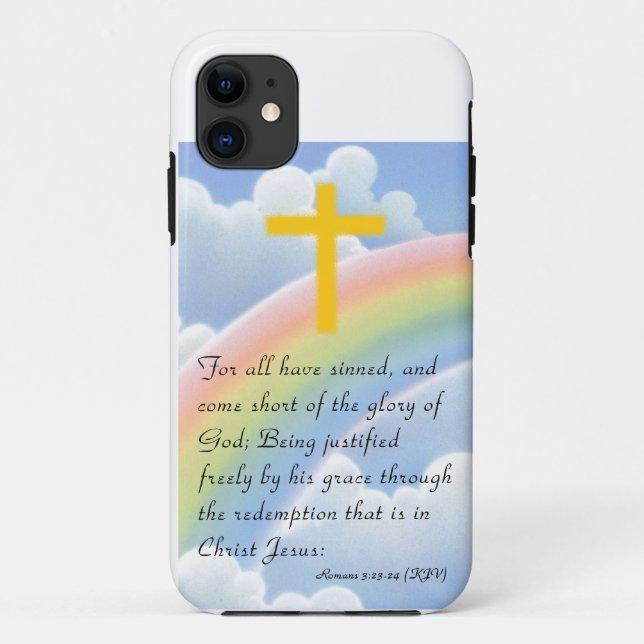 11 L'amour de Dieu avec le coque iphone croisé de (Dos)