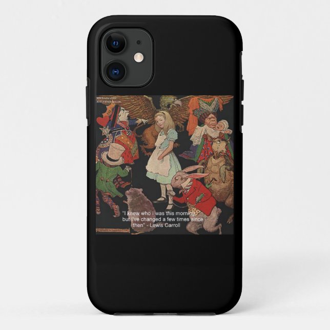 11 Lewis Carroll & Changed Mind Quote iPhone 5 Coque (Dos)