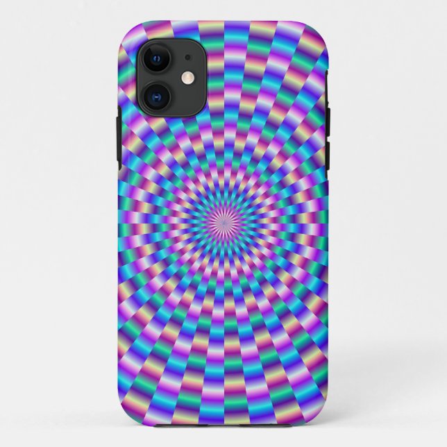 11 Liens circulaires bleu et rose iPhone 5 Coque (Dos)