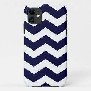 11 Marine Blue Chevron Motif Coque Savvy iPhone 5 Coq