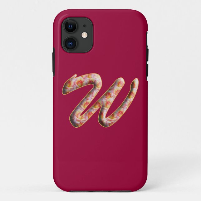 11 Monogramme initial W en Coque iphone (Dos)