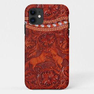 11 mustangs en cuir avec le coque iphone perlant