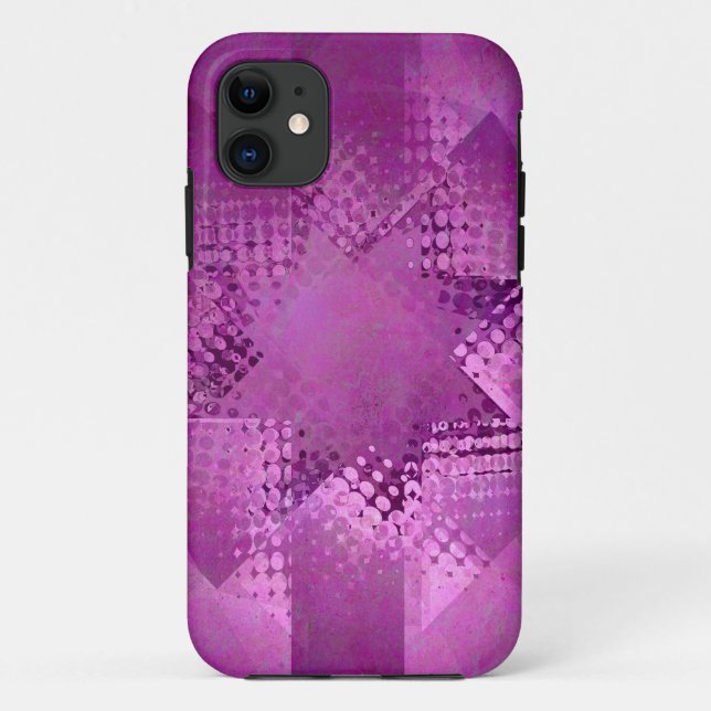 11 Noël violet demi-ton étoile iphone 5 coque (Dos)