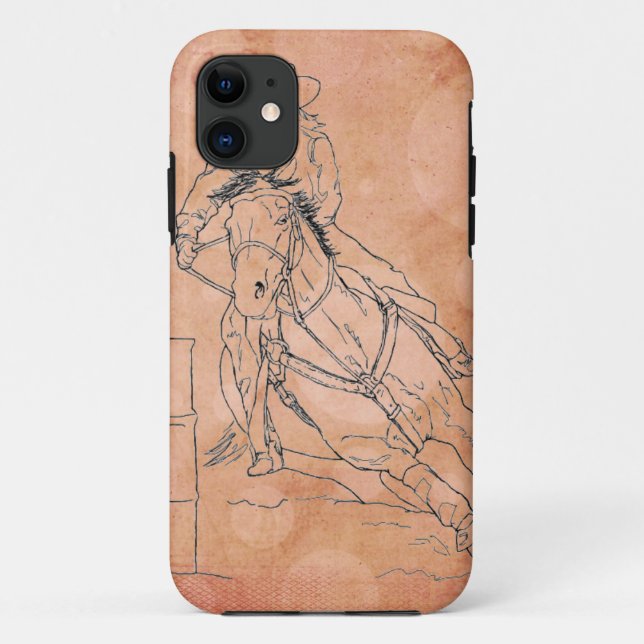 11 Orange Circles Barrel Racer II ~ iPhone 5/5S Coque (Dos)