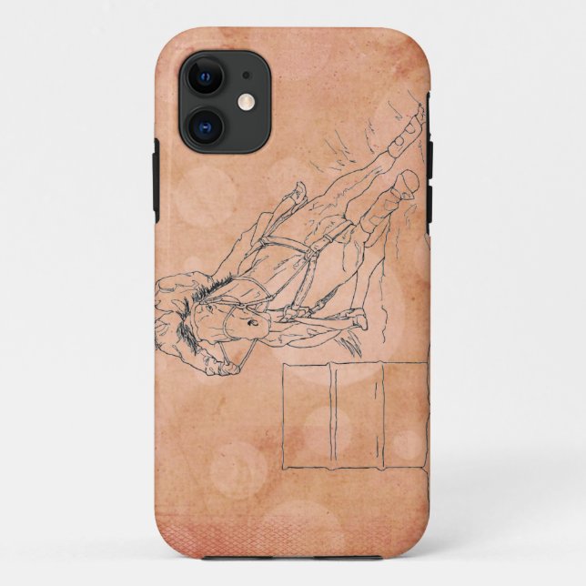 11 Orange Circles Barrel Racer ~ iPhone 5/5S Coque (Dos)