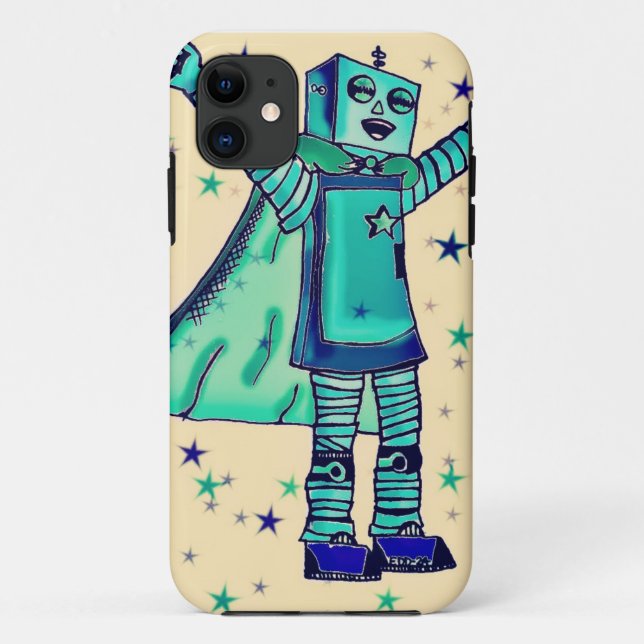 11 Oui ! Coque iphone robotique Superhero (Dos)
